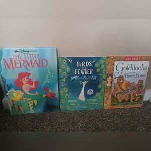 Bundle Of 3 Kids Books Great Condition Disney Little Mermaid Goldilocks 3 Bears